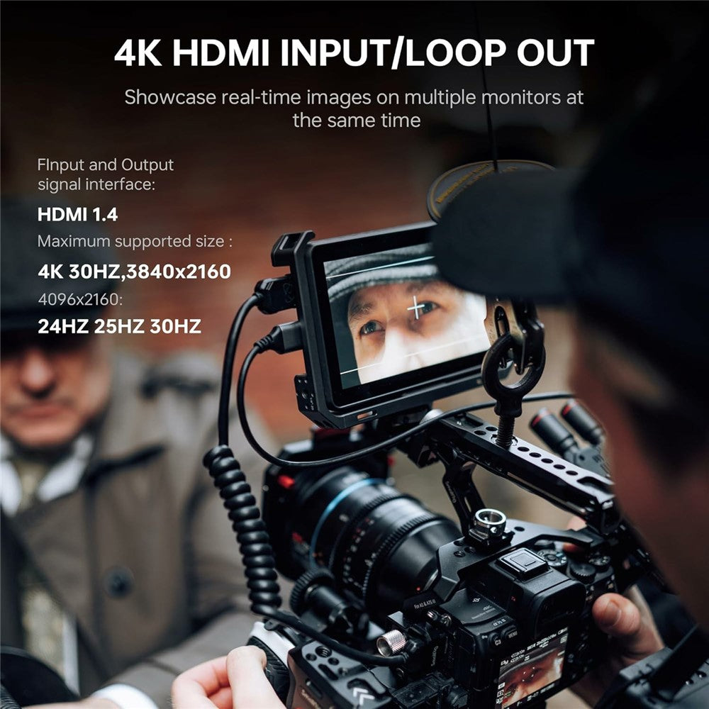 VILTROX DC-X2 6 Inch DSLR Monitor 1920x1080P IPS 4K HD Loop In / Out Display for Camera Video Shooting