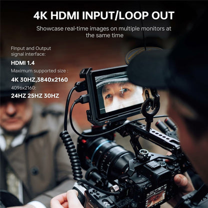 VILTROX DC-X2 6 Inch DSLR Monitor 1920x1080P IPS 4K HD Loop In / Out Display for Camera Video Shooting