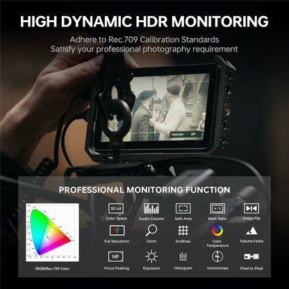 VILTROX DC-X2 6 Inch DSLR Monitor 1920x1080P IPS 4K HD Loop In / Out Display for Camera Video Shooting