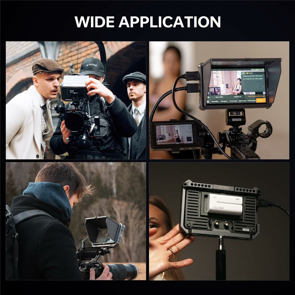VILTROX DC-X2 6 Inch DSLR Monitor 1920x1080P IPS 4K HD Loop In / Out Display for Camera Video Shooting