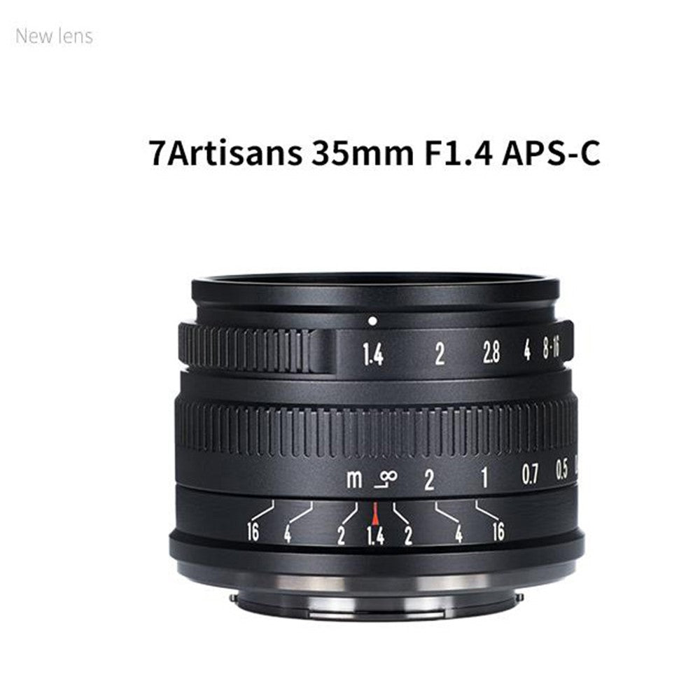 7ARTISANS 35mm F1.4 Wide Angle Lens APS-C Large Aperture Manual Focus Camera Lens for Sony E/Nikon Z/Canon EOS M/Fuji X