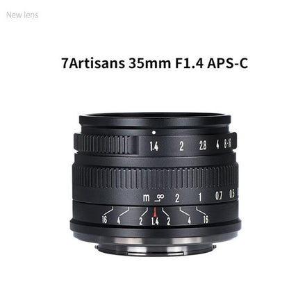 7ARTISANS 35mm F1.4 Wide Angle Lens APS-C Large Aperture Manual Focus Camera Lens for Sony E/Nikon Z/Canon EOS M/Fuji X