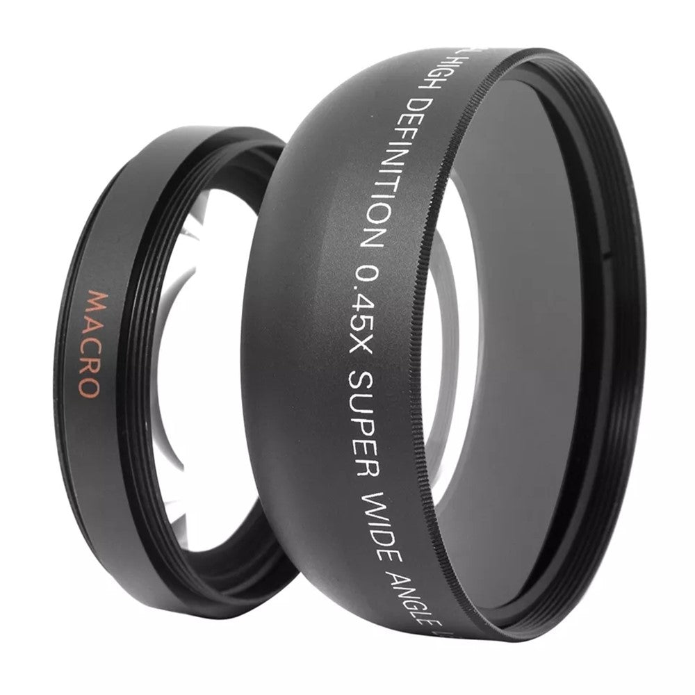 52mm 0.45X Wide-Angle Lens + Macro Lens with Storage Bag Camera Accessories Lens 18-55mm