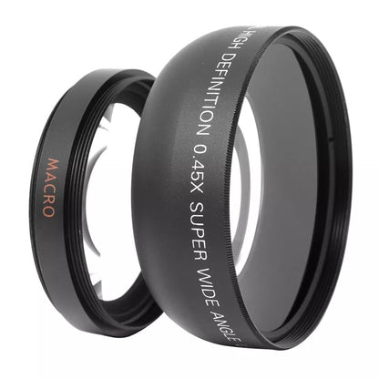 52mm 0.45X Wide-Angle Lens + Macro Lens with Storage Bag Camera Accessories Lens 18-55mm