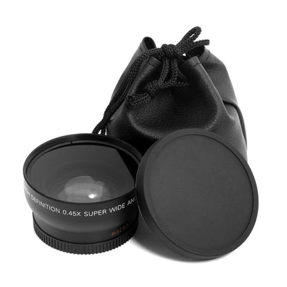 52mm 0.45X Wide-Angle Lens + Macro Lens with Storage Bag Camera Accessories Lens 18-55mm