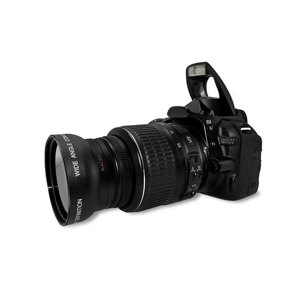 52mm 0.45X Wide-Angle Lens + Macro Lens with Storage Bag Camera Accessories Lens 18-55mm