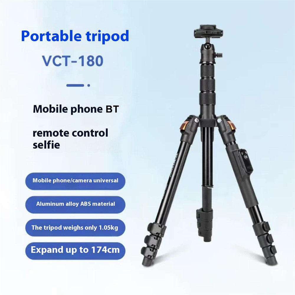 YUNTENG VCT-180 Foldable Photography Live Streaming Stand Camera Tripod Smartphone Bluetooth-Compatible Selfie Stick