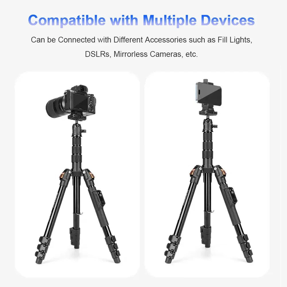 YUNTENG VCT-180 Foldable Photography Live Streaming Stand Camera Tripod Smartphone Bluetooth-Compatible Selfie Stick