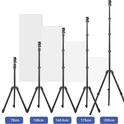 YUNTENG VCT-5228 Portable Light Stand Phone Vlog Photography Live Streaming Aluminum Alloy Extendable Tripod