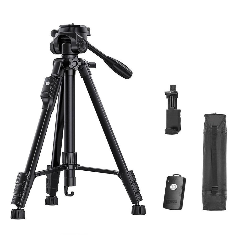 YUNTENG VCT-669 Tripod Camera Stand Smartphone Bluetooth-Compatible Selfie Mount for Live Streaming Vlog Video Recording