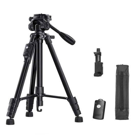 YUNTENG VCT-669 Tripod Camera Stand Smartphone Bluetooth-Compatible Selfie Mount for Live Streaming Vlog Video Recording