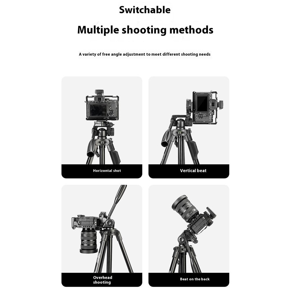 YUNTENG VCT-669 Tripod Camera Stand Smartphone Bluetooth-Compatible Selfie Mount for Live Streaming Vlog Video Recording