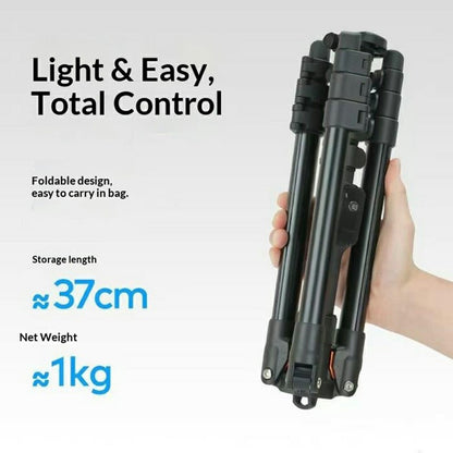 YUNTENG VCT-8068 Camera Tripod Stand with Remote, 1.98m Adjustable Phone Holder for Live Streaming