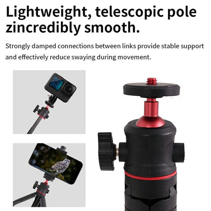 Y039 2 in 1 Telescopic Selfie Stick 360 Degree Rotating Panoramic Gimbal Mini Tripod for Camera Photography