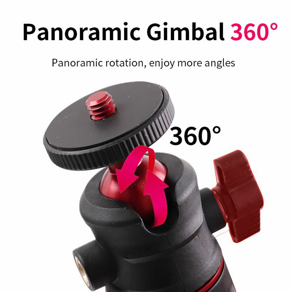 Y039 2 in 1 Telescopic Selfie Stick 360 Degree Rotating Panoramic Gimbal Mini Tripod for Camera Photography