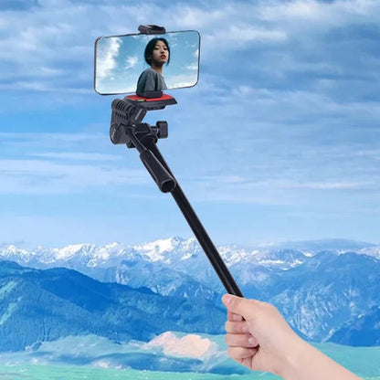 JMARY KP2209 Outdoor Tripod Stand with Horizontal Extension Rod Cell Phone Camera Folding Tripod