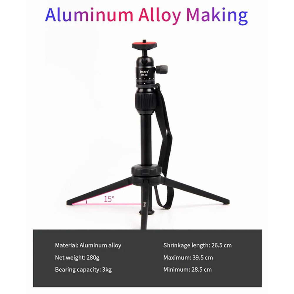 JMARY MT68 Portable Photography Selfie Mini Tripod Aluminum Alloy Telescopic SLR Camera Phone Stand