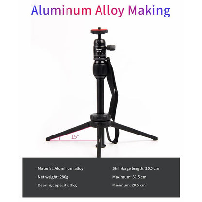 JMARY MT68 Portable Photography Selfie Mini Tripod Aluminum Alloy Telescopic SLR Camera Phone Stand