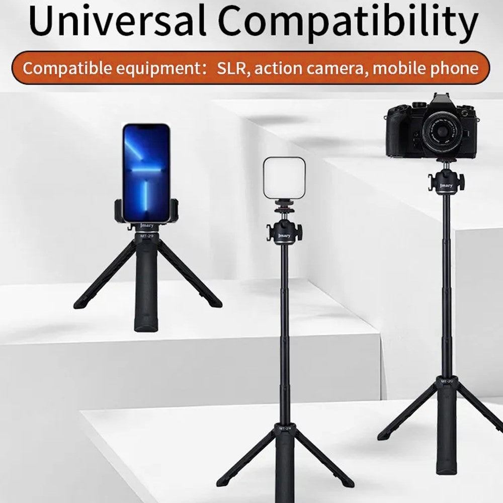 JMARY MT-29 Portable Selfie Stick Camera Phone Holder Mini Extendable Live Streaming Desktop Tripod