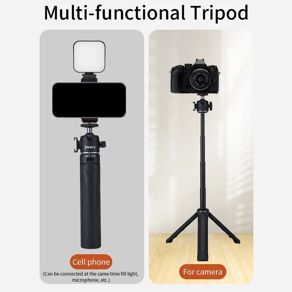 JMARY MT-29 Portable Selfie Stick Camera Phone Holder Mini Extendable Live Streaming Desktop Tripod