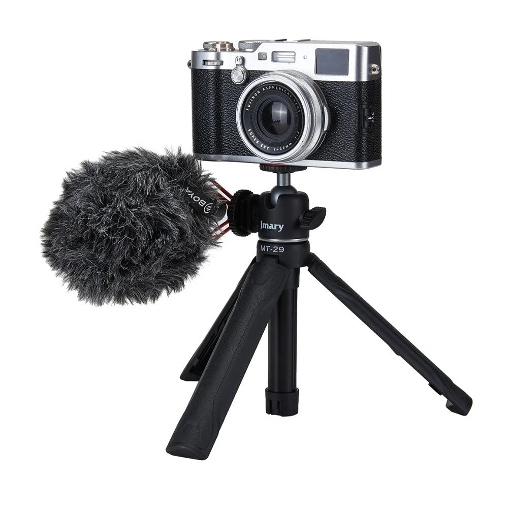 JMARY MT-27 3 Sections Adjustable Portable Live Streaming Desktop Tripod + Phone Holder