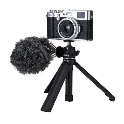 JMARY MT-27 3 Sections Adjustable Portable Live Streaming Desktop Tripod + Phone Holder
