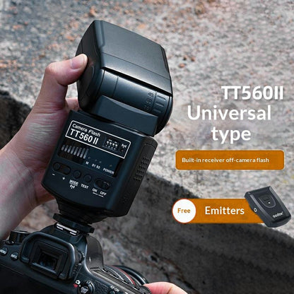 GODOX TT560 II Camera Flash 433MHz Wireless Receiver Hot Shoe Flash Light for Canon Nikon Sony