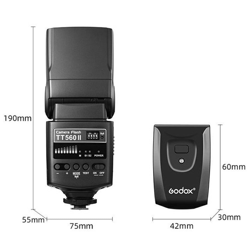 GODOX TT560 II Camera Flash 433MHz Wireless Receiver Hot Shoe Flash Light for Canon Nikon Sony