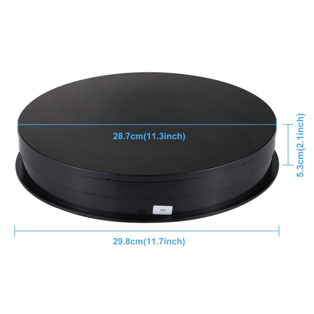 PULUZ PU3049 30cm 360 Degrees Rotation Photography Electric Swivel Turntable Video Shooting Display Stand