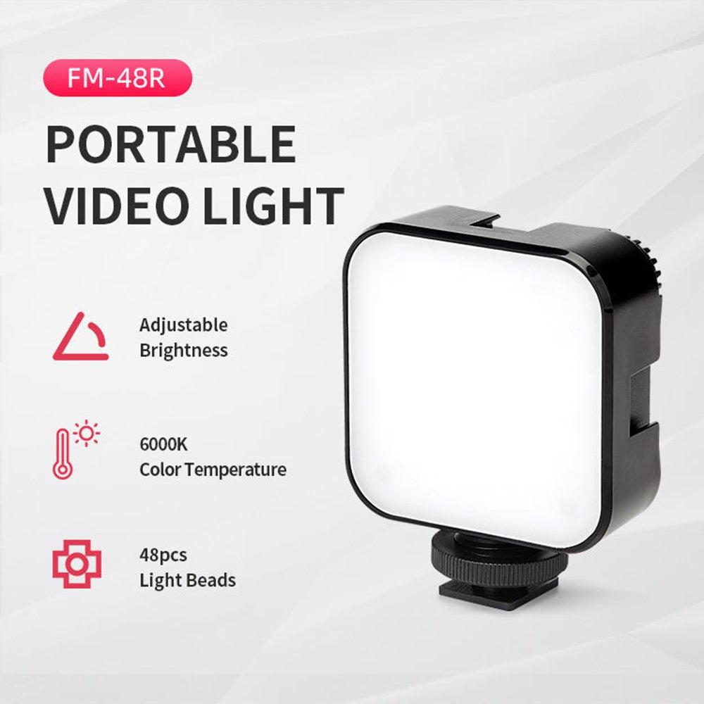 JMARY FM48R Portable Mini Camera Phone Fill Light Dimmable Photography LED Fill Light