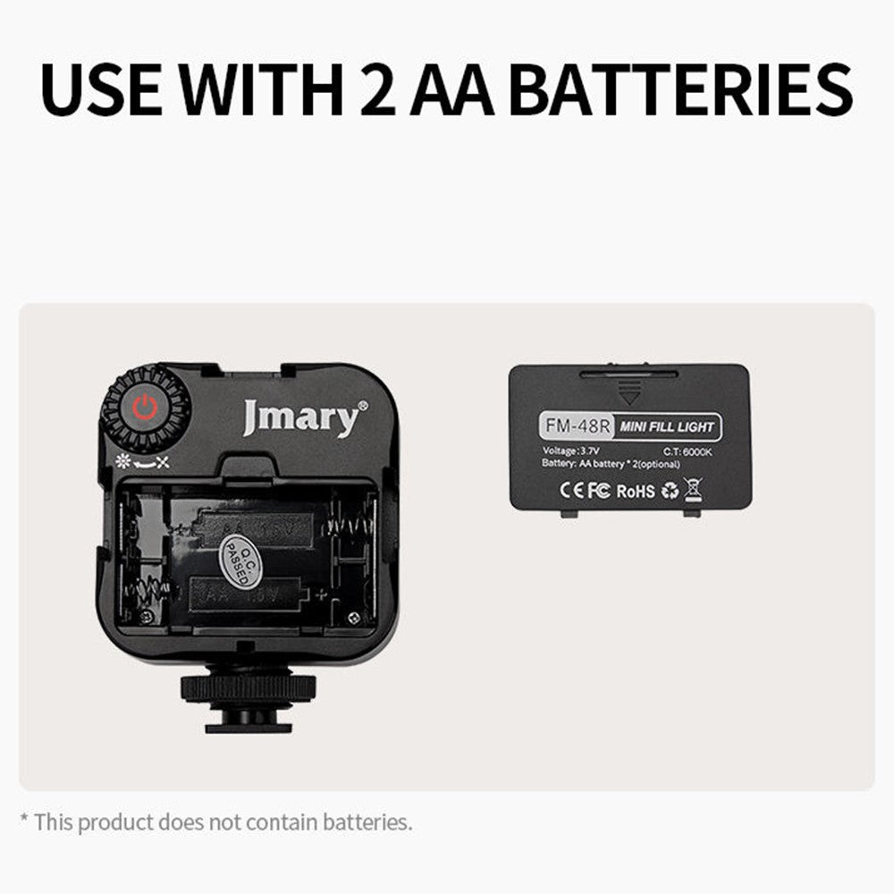 JMARY FM48R Portable Mini Camera Phone Fill Light Dimmable Photography LED Fill Light