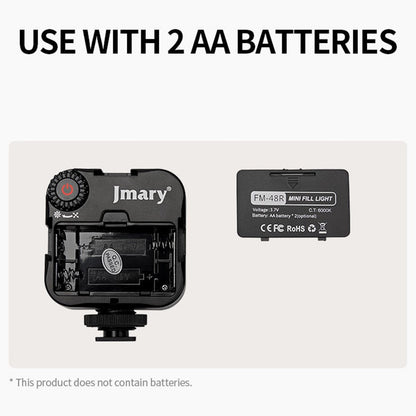 JMARY FM48R Portable Mini Camera Phone Fill Light Dimmable Photography LED Fill Light