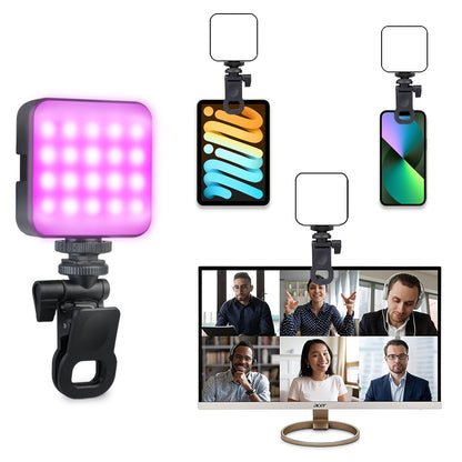 VLOGLITE T64RGB Cell Phone Camera Video Fill Light Mini Pocket Beauty Light Portable RGB Fill Light