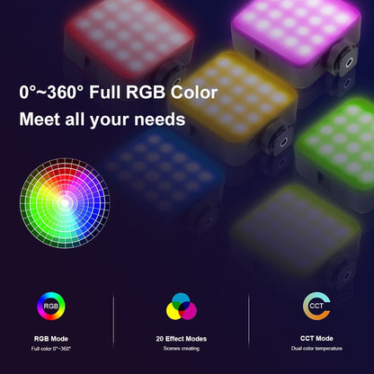VLOGLITE T64RGB Cell Phone Camera Video Fill Light Mini Pocket Beauty Light Portable RGB Fill Light
