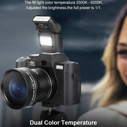 JMARY FM-06R Mini Flash Fill Light Hot Shoe Mount 300mAh Rechargeable LED Light for Camera Photography