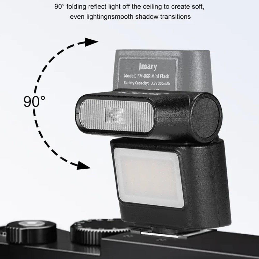 JMARY FM-06R Mini Flash Fill Light Hot Shoe Mount 300mAh Rechargeable LED Light for Camera Photography