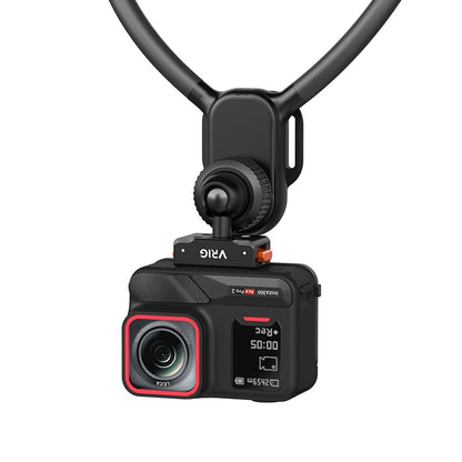 VRIG AC-82 360 Degree Ball Head Magnetic Neck Mount Bracket for Insta360 Ace  /  Pro  /  Pro 2  /  X5  /  X4 Air Quick Release Adjustable Bracket