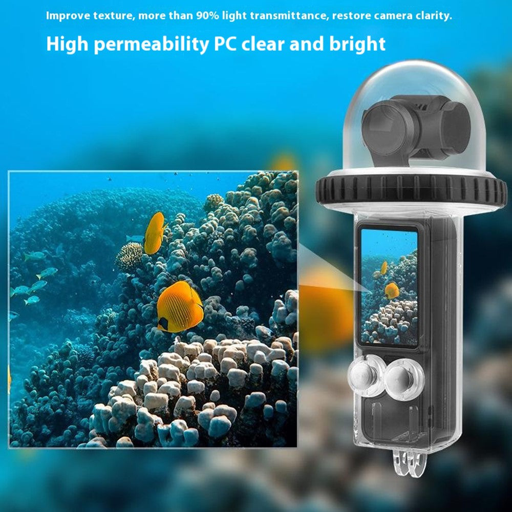 BRDRC Waterproof Case for DJI Osmo Pocket 3 40m Underwater Diving Action Camera Protector
