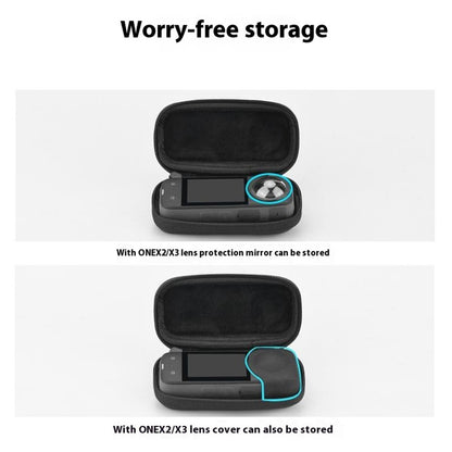 BRDRC For Insta360 X3 / One X2 / One X Action Camera Storage Case PU Protective Bag