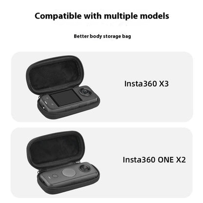 BRDRC For Insta360 X3 / One X2 / One X Action Camera Storage Case PU Protective Bag