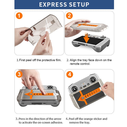 STARTRC 1139983 For DJI RC 2 / RC Remote Controller with Screen HD Tempered Glass Screen Film + Dust Removal Install Tool