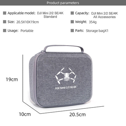For DJI Mini 4K / Mini 2 SE / Mini 2 Storage Bag Shockproof EVA Drone Carrying Case