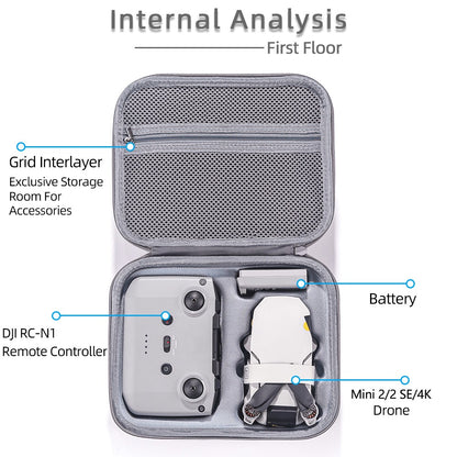 For DJI Mini 4K / Mini 2 SE / Mini 2 Storage Bag Shockproof EVA Drone Carrying Case