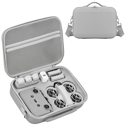 For DJI Neo Drone Portable Case PU Leather + Lycra Storage Bag with Shoulder Strap