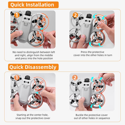 BRDRC Propeller Guard Protector for DJI Neo Drone Protective Bumper Anti-Collision Accessories