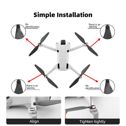 BRDRC 2Pair For DJI Mini 4 Pro Propellers RC Drone Spare Blade Replacement Parts