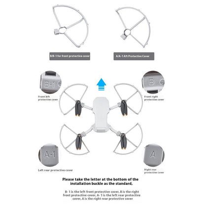 BRDRC For DJI Mini 4K / Mini SE / Mini 2 / Mini 1 Propeller Guard Cover RC Drone Protective Bumper Anti-Collision