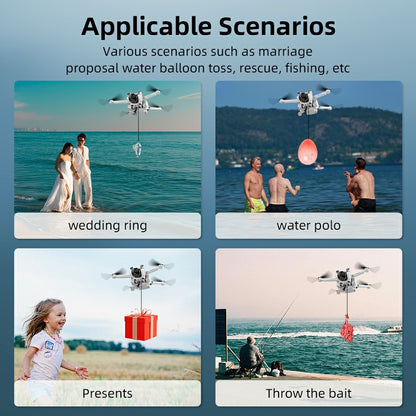 BRDRC For DJI Mini 3 / Mini 3 Pro Thrower Remote Control Airdrop System Drone Payload Release Device