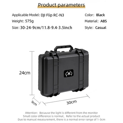 For DJI Flip Drone Carrying Case Waterproof Hard Shell Protective Storage Box with EVA Interior