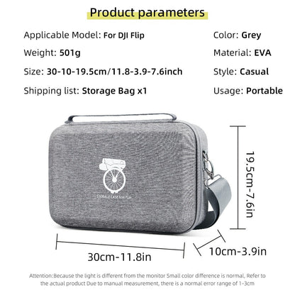 Storage Bag for DJI Flip + RC-N3 Remote Controller RC Drone Portable Carrying Case Integrated Design